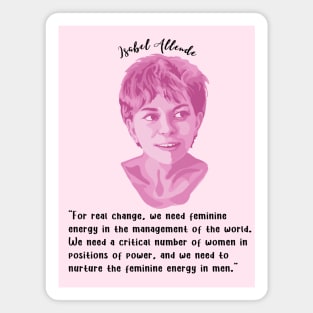 Isabel Allende Portrait and Quote Magnet